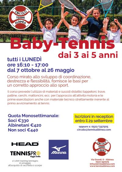 BABY TENNIS 3-5 ANNI