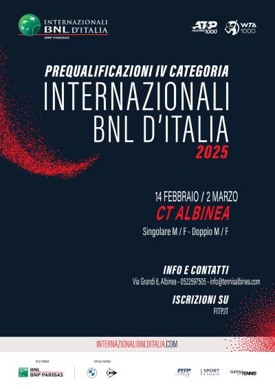 PREQUALIFICAZIONI INTERNAZIONALI BNL D'ITALIA 2025