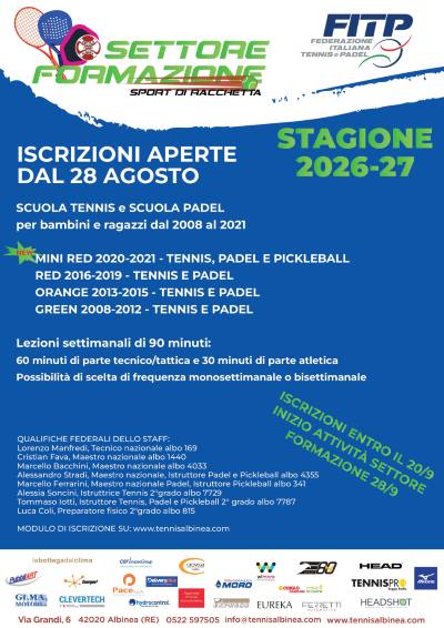 SCUOLA FORMAZIONE SPORT DI RACCHETTA